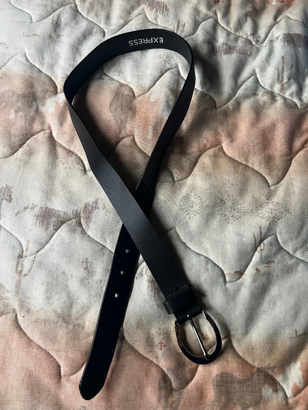 Vintage Express Black Genuine Italian Leather Belt – Size Medium